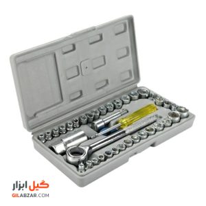 مجموعه 40 عددی آچار بکس و دسته آچار آیوا